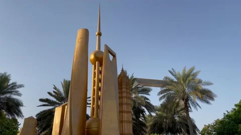 A beautiful building models views , architectural landmark in Zabeel Park Stock Footage 157585821