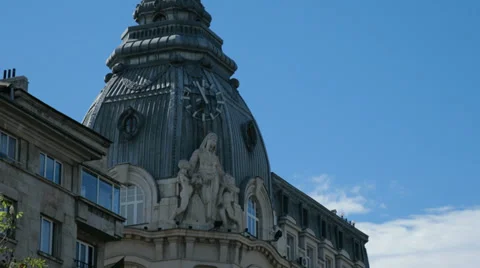 Beautiful Bulgarian architecture in Sofia Stock Footage 34253402