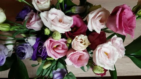 Beautiful bunch of flowers Stock Footage 138033157