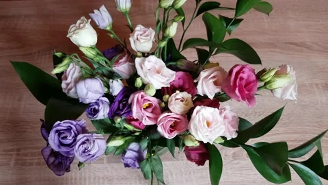 Beautiful bunch of flowers 스톡 동영상 138033173
