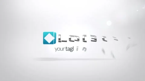 Beautiful Business Logo Sting 3D Build Animation with Text HD Intro After Effects stock
