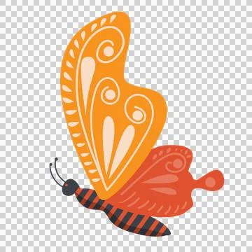 Beautiful butterfly element Design Stock Illustration