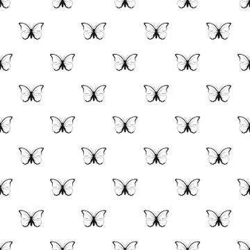 Beautiful butterfly pattern, simple style Stock Illustration