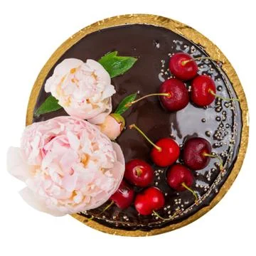 Beautiful cake on a white background Stock Photos