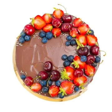 Beautiful cake on a white background Stock Photos