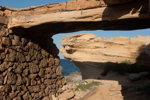 Beautiful Cala d en Baster on the island of Formentera in the Balearic Island Stock Photos