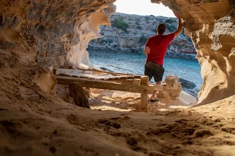 Beautiful Cala d en Baster on the island of Formentera in the Balearic Island Stock Photos