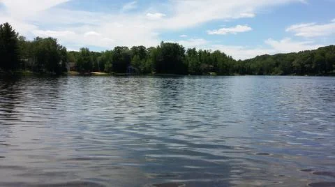 Beautiful Calm Lake in Michigan Stock Photos