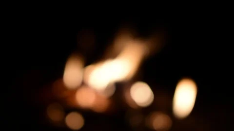 Beautiful campfire in the dark. Blurred fire flames on black background. 動画素材 101452622