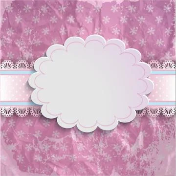Beautiful card on the old background Stock Illustration
