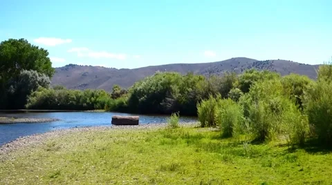 Beautiful Carson River Through Carson City 库存影片 40751048