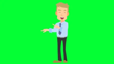 Beautiful cartoon man dancing background and 2d animation, Cartoon character, cu Stock Footage 251949011