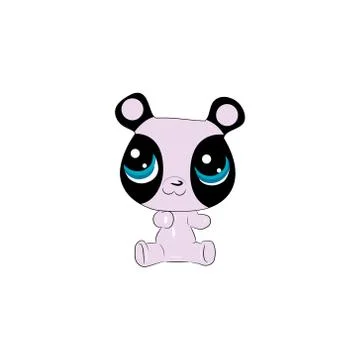 Beautiful cartoon panda. Stock Illustration