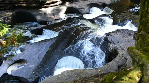 Beautiful cascading stream Stock Footage 20611871