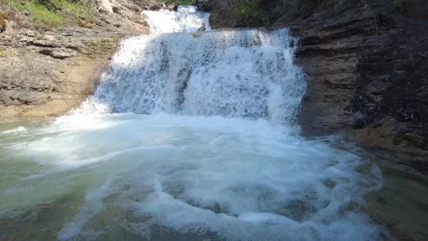 Beautiful cascading waterfall. 스톡 동영상 160698013