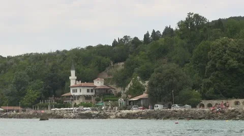 Beautiful castle in Balchik Stock Footage 11892727