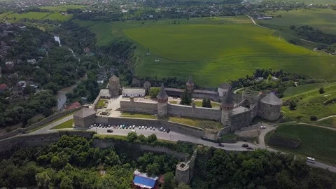 Beautiful Castle from a height Stock Footage 126822857