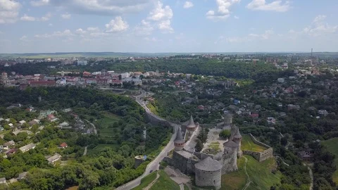 Beautiful Castle from a height Stock Footage 126823124