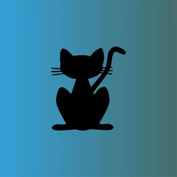Beautiful cat icon Stock Illustration