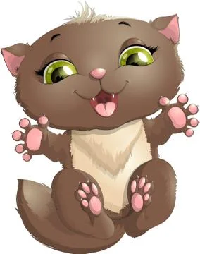 Beautiful cat on a white background Stock Illustration