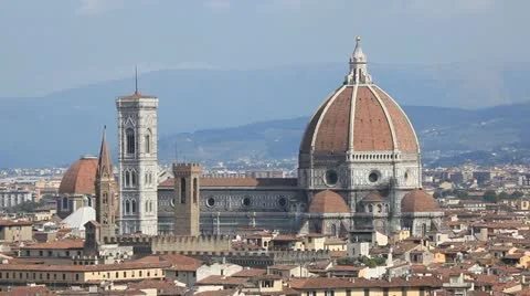The beautiful cathedral in Florence. Stock Footage 11520115