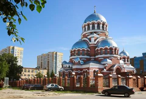 Beautiful cathedral of the transfiguration Stock Photos