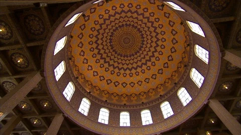 Beautiful ceiling of mosque Stock-Footage 88336580