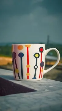 Beautiful ceramic cup Stock Photos