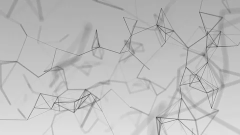 Beautiful cg generated 3d seamless loop abstract background with geometry lines Video stock 74943165