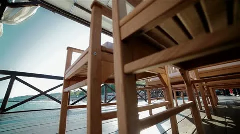 Beautiful chairs stand in a row Video stock 21942016