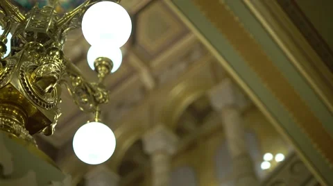 Beautiful chandelier Stock Footage 66295759