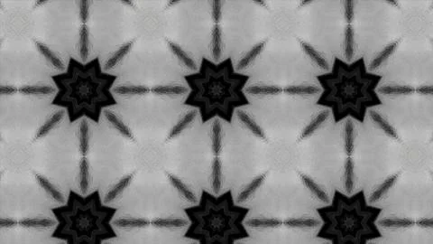Beautiful changing pattern with stars. Motion. Animation of kaleidoscopic Stock Illustration