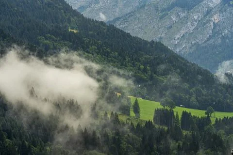 Beautiful Chatel mountain landscape in summer Stock Photos
