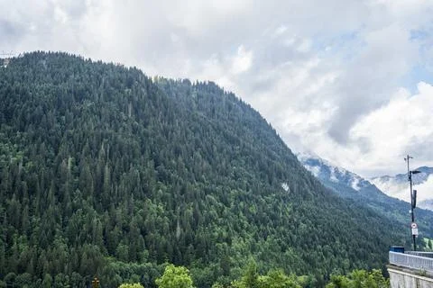 Beautiful Chatel mountain landscape in summer Stock Photos