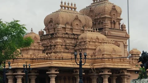 Beautiful Chhatarpur Temple Dome Architecture in Delhi Stock Footage 318617402