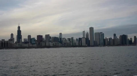 The beautiful Chicago Skyline Stock Footage 35603148