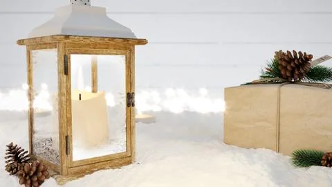 Beautiful christmas background. 3d rendering Stock Illustration