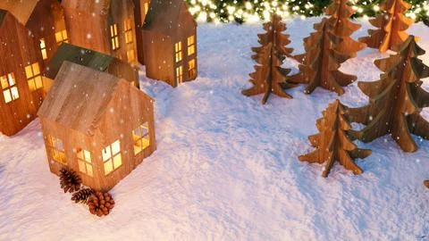 Beautiful christmas background. 3d rendering Stock Illustration