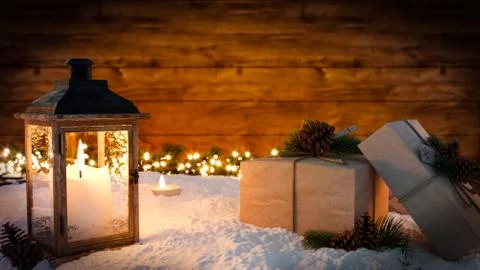 Beautiful christmas background. 3d rendering Stock Illustration