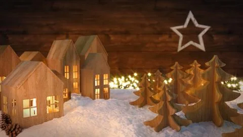 Beautiful christmas background. 3d rendering Stock Illustration