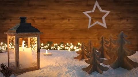 Beautiful christmas background. 3d rendering Stock Illustration