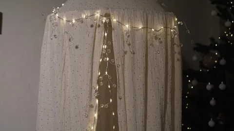 A beautiful Christmas decorations at home Stock Footage 255554635