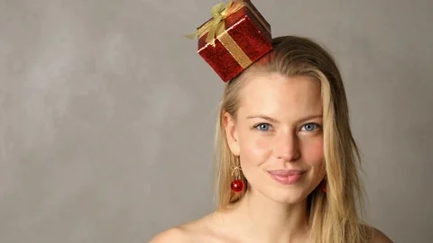 Beautiful Christmas gift Stock Footage 83431095