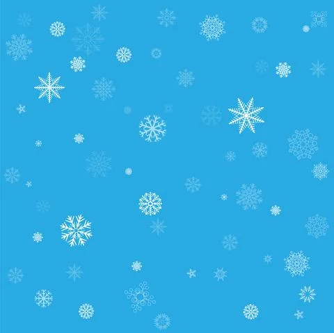 Beautiful Christmas snow seamless blue pattern Stock Illustration