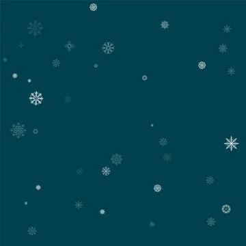 Beautiful Christmas snow seamless dark pattern Stock Illustration