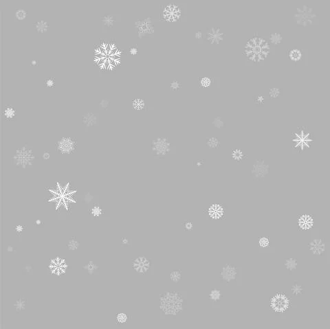 Beautiful Christmas snow seamless gray pattern Stock Illustration