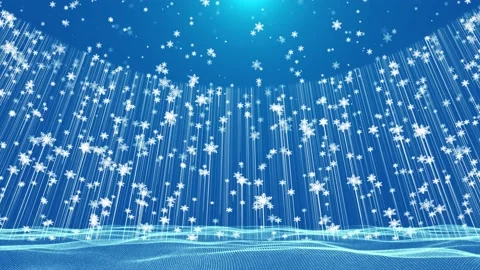 Beautiful christmas stage background with falling snowflakes Stock Footage 225644208