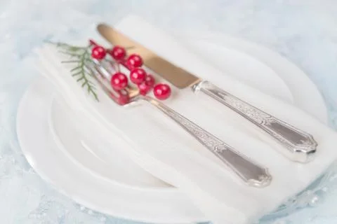 Beautiful Christmas table Stock Photos