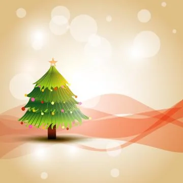Beautiful christmas tree Illustrazione stock