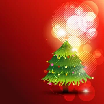 Beautiful christmas tree Stock Illustration
